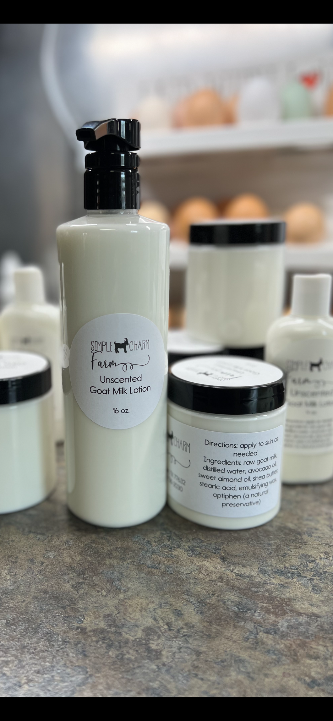 16oz. Pump Bottle Raw Goat Milk Lotion